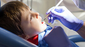 Young child at dental office
